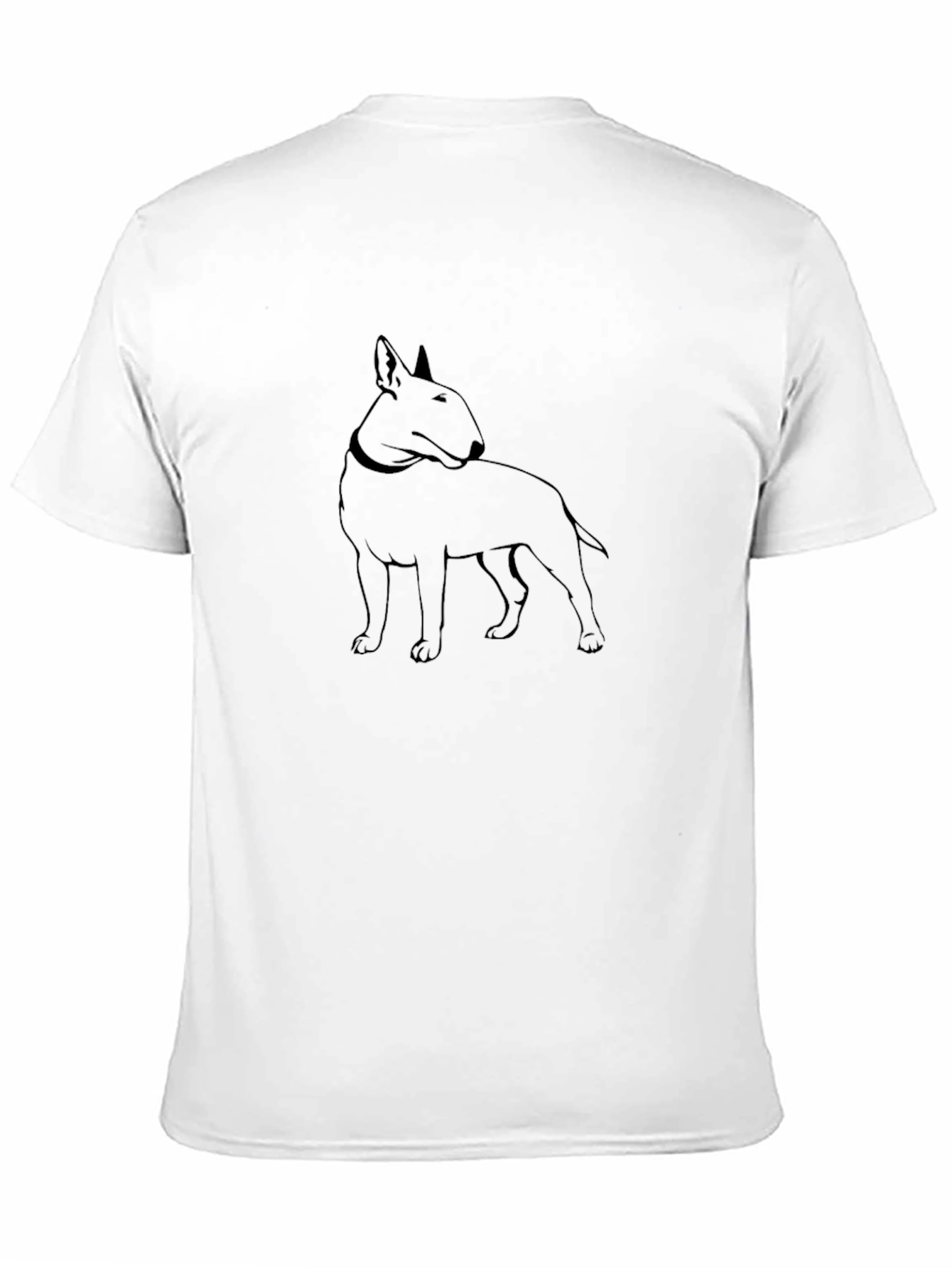 Bull Terrier Outline Graphic Tee - Black