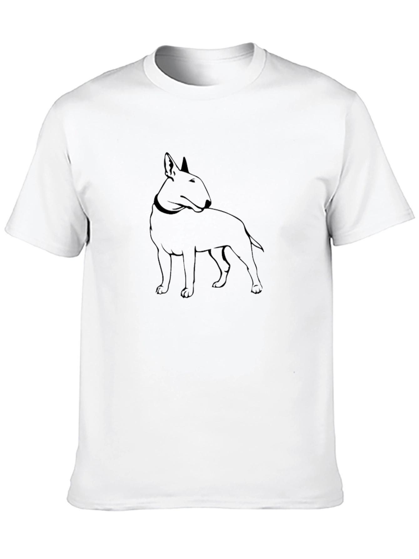 Bull Terrier Outline Graphic Tee - Black