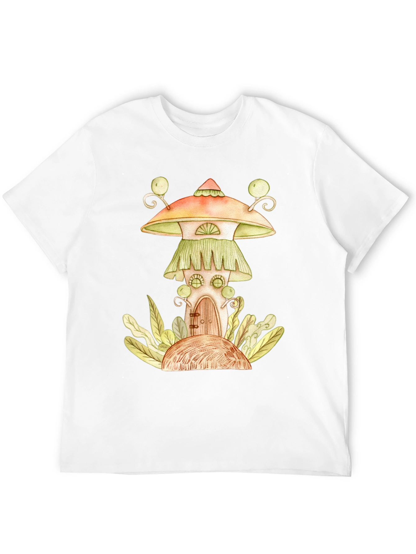 Whimsical Mushroom House Graphic Tee