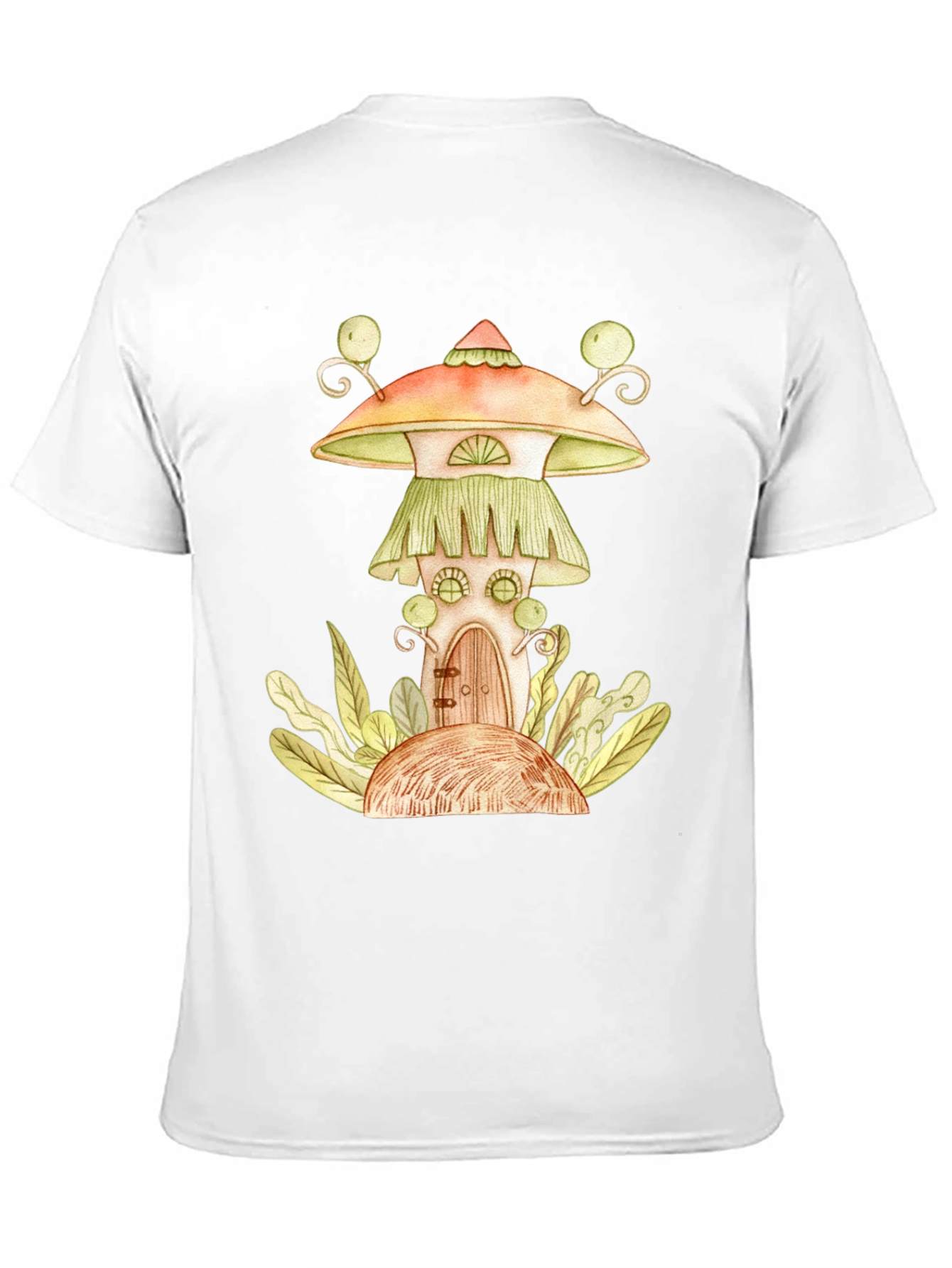 Whimsical Mushroom House Graphic Tee