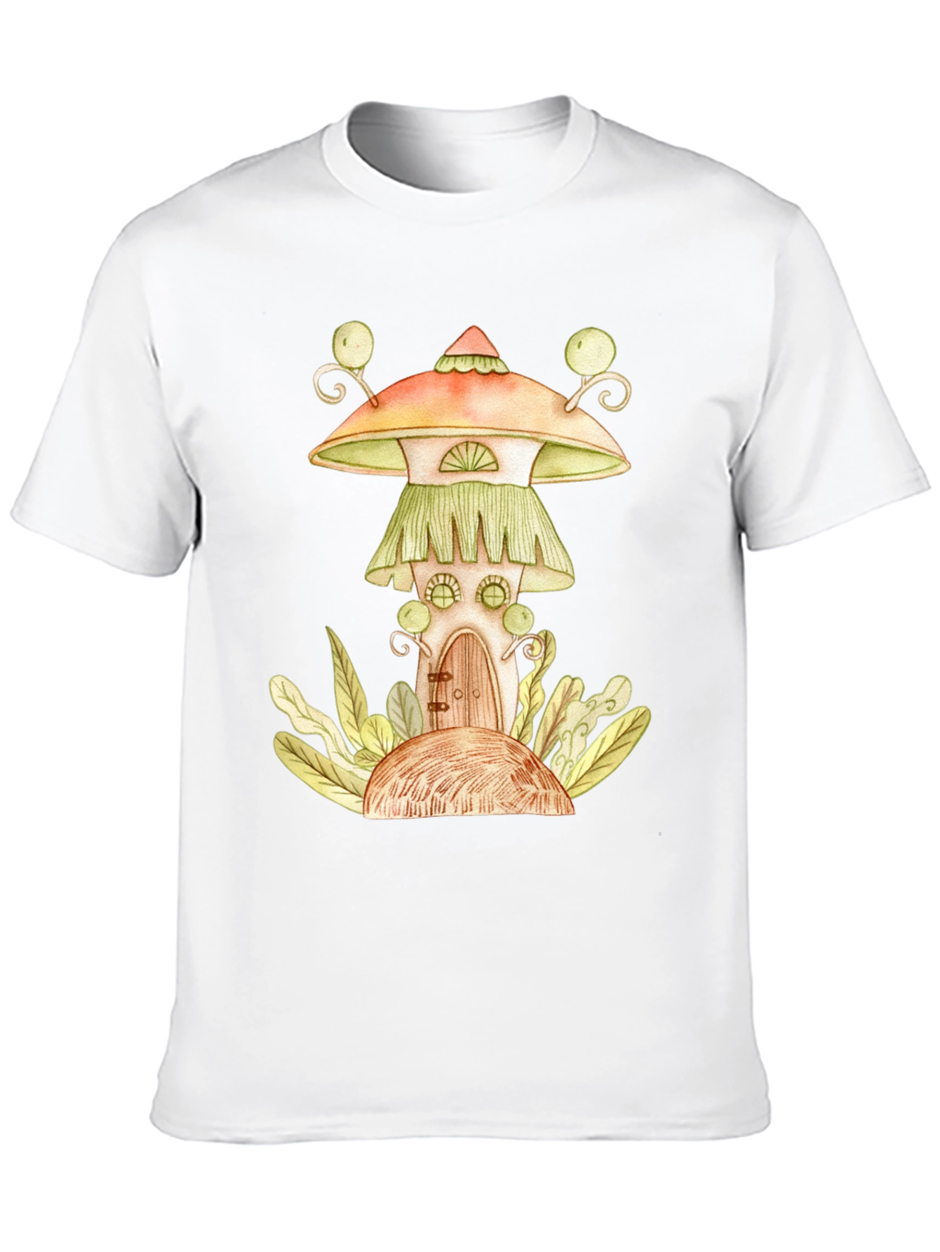 Whimsical Mushroom House Graphic Tee