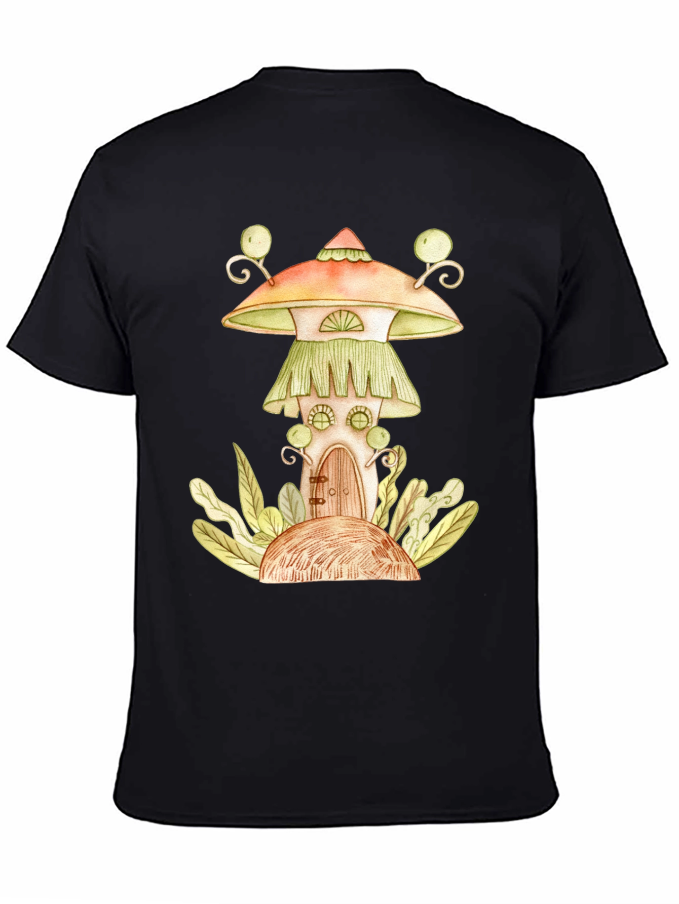 Whimsical Mushroom House Graphic Tee