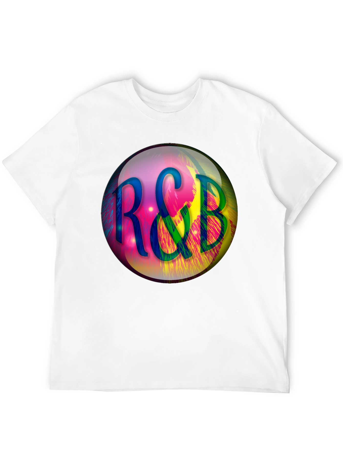 R&B Graphic Print Black T-Shirt