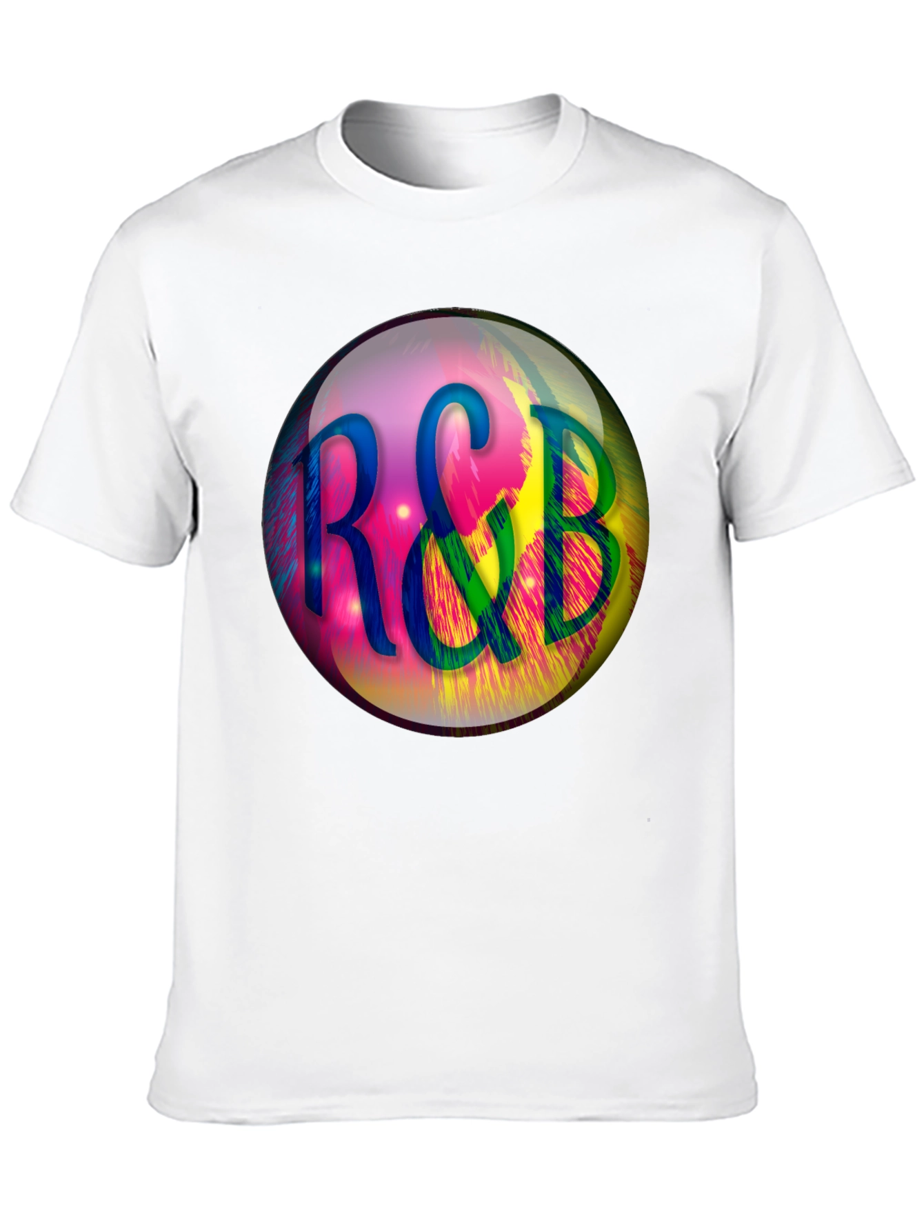 R&B Graphic Print Black T-Shirt