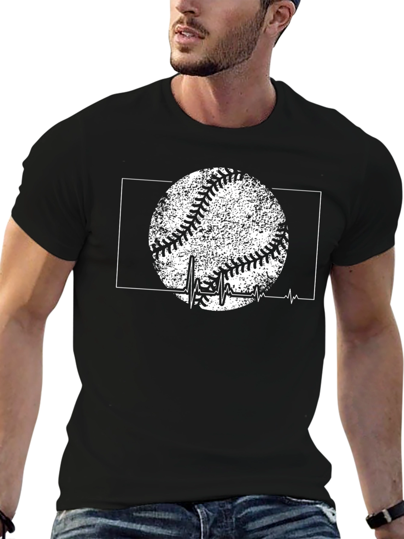 Baseball Heartbeat Graphic Tee