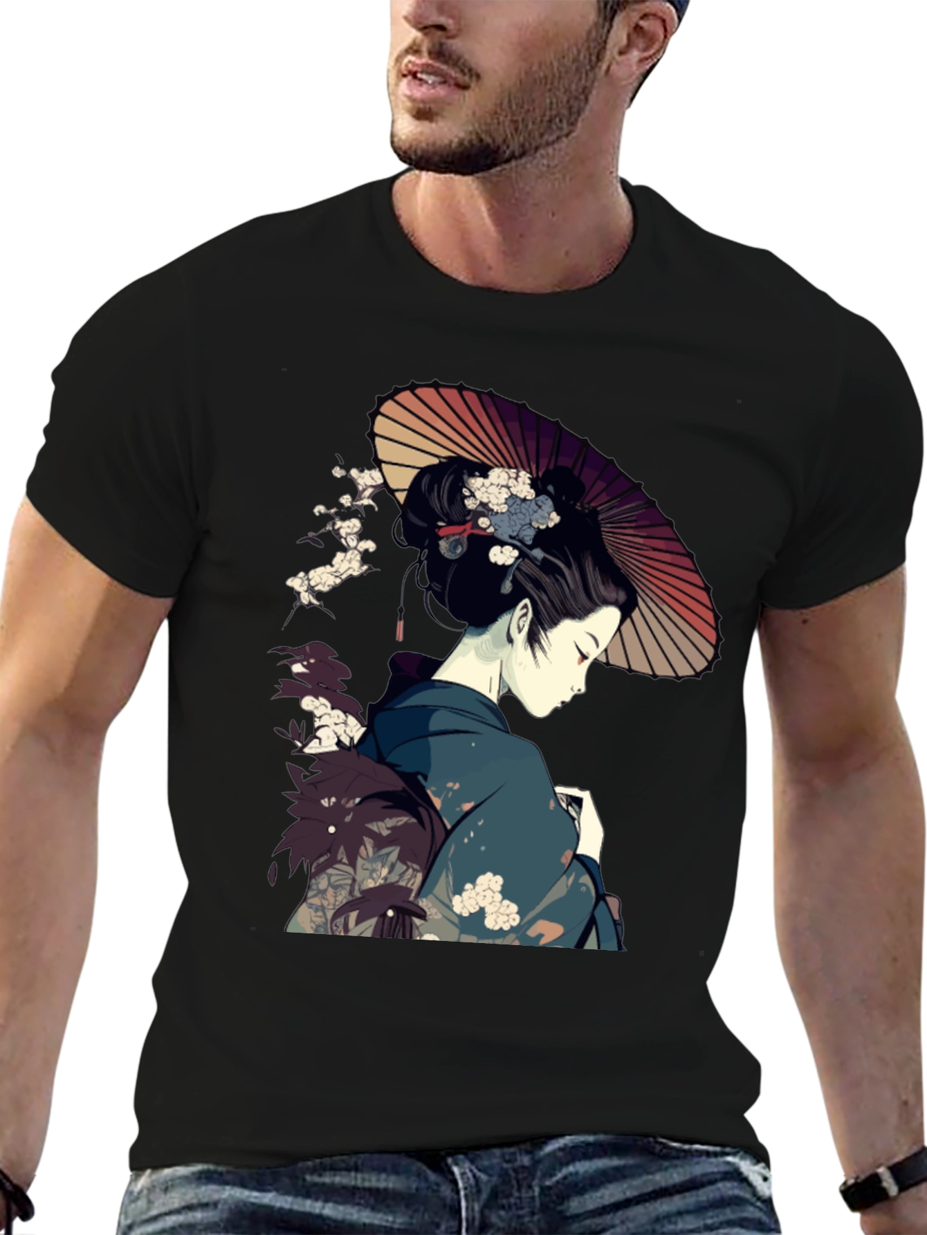 Geisha Art T-Shirt - Japanese Inspired Graphic Tee
