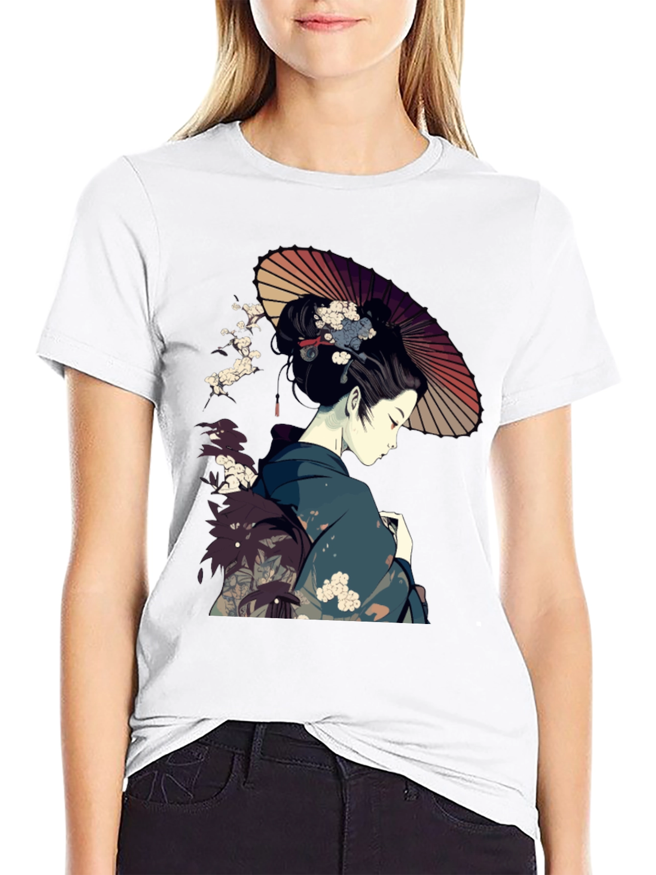 Geisha Art T-Shirt - Japanese Inspired Graphic Tee