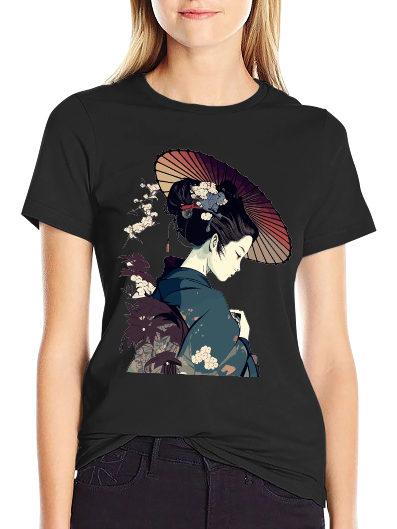 Geisha Art T-Shirt - Japanese Inspired Graphic Tee