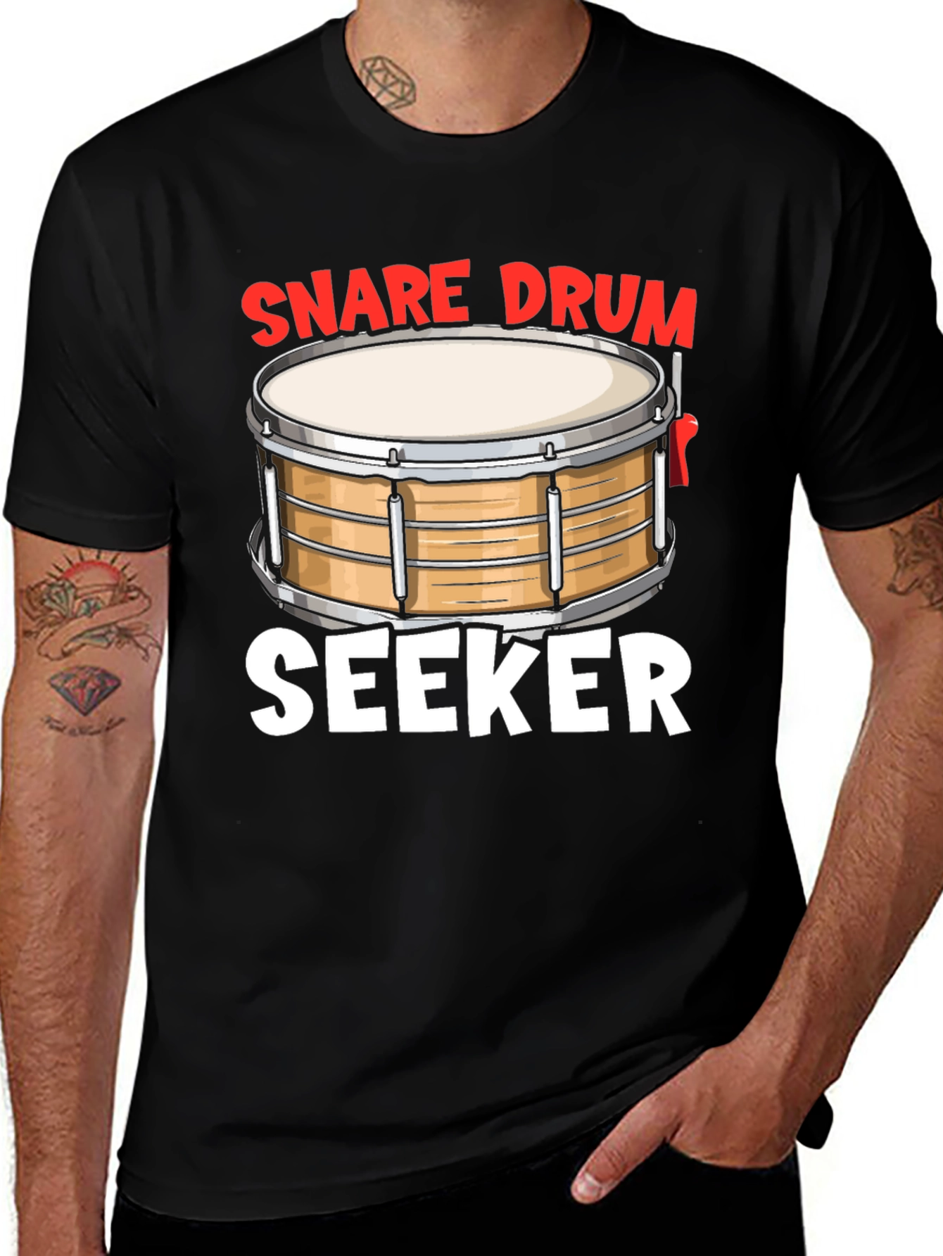 Snare Drum Seeker Graphic Tee - Music Lovers Shirt