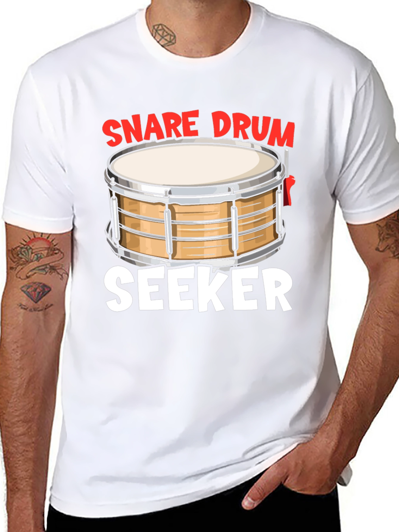 Snare Drum Seeker Graphic Tee - Music Lovers Shirt