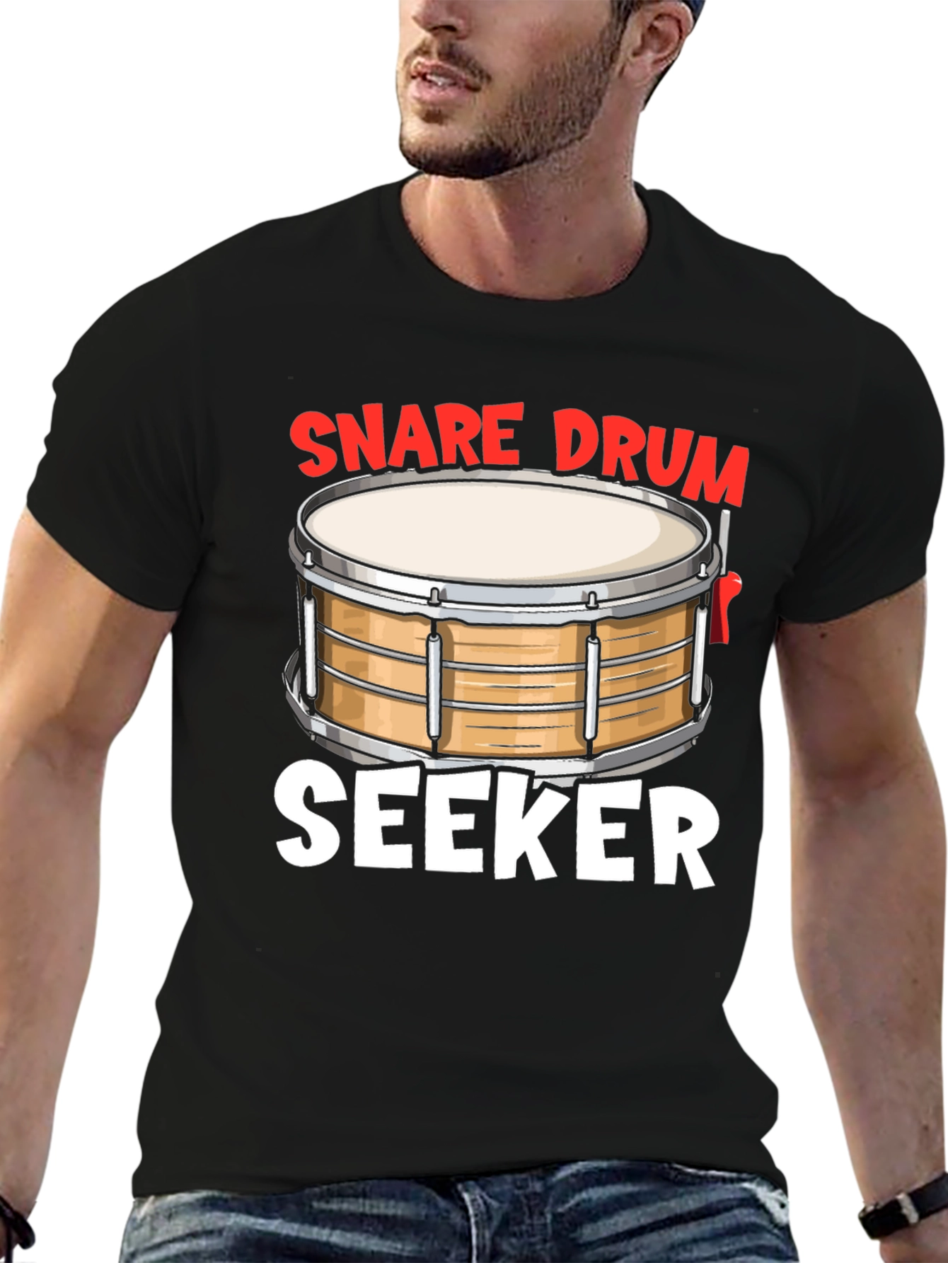 Snare Drum Seeker Graphic Tee - Music Lovers Shirt