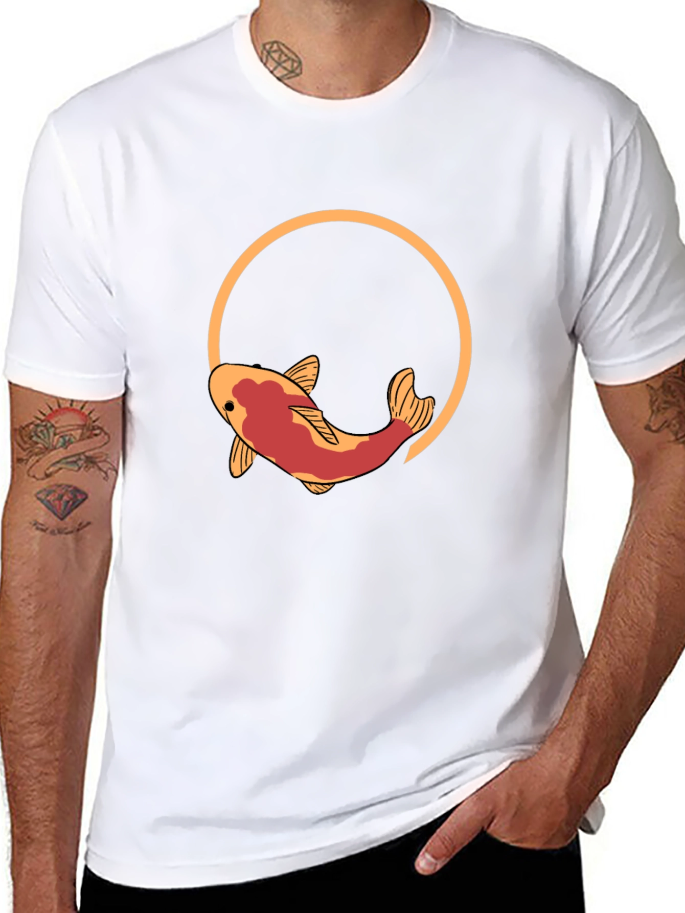 Koi Fish Graphic T-Shirt - Artistic Design