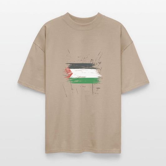 Abstract Palestinian Flag Brushstroke Design