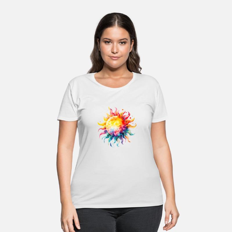 Abstract Sun Painting with Bright Colors