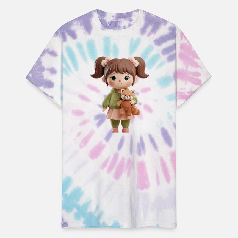 Adorable Girl with Teddy Bear Plush