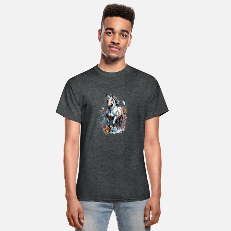 Aesthetic White Horse illustration