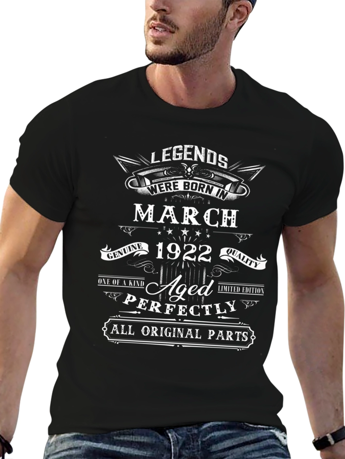 Legends Born in March 1922 Aged Perfectly T-Shirt