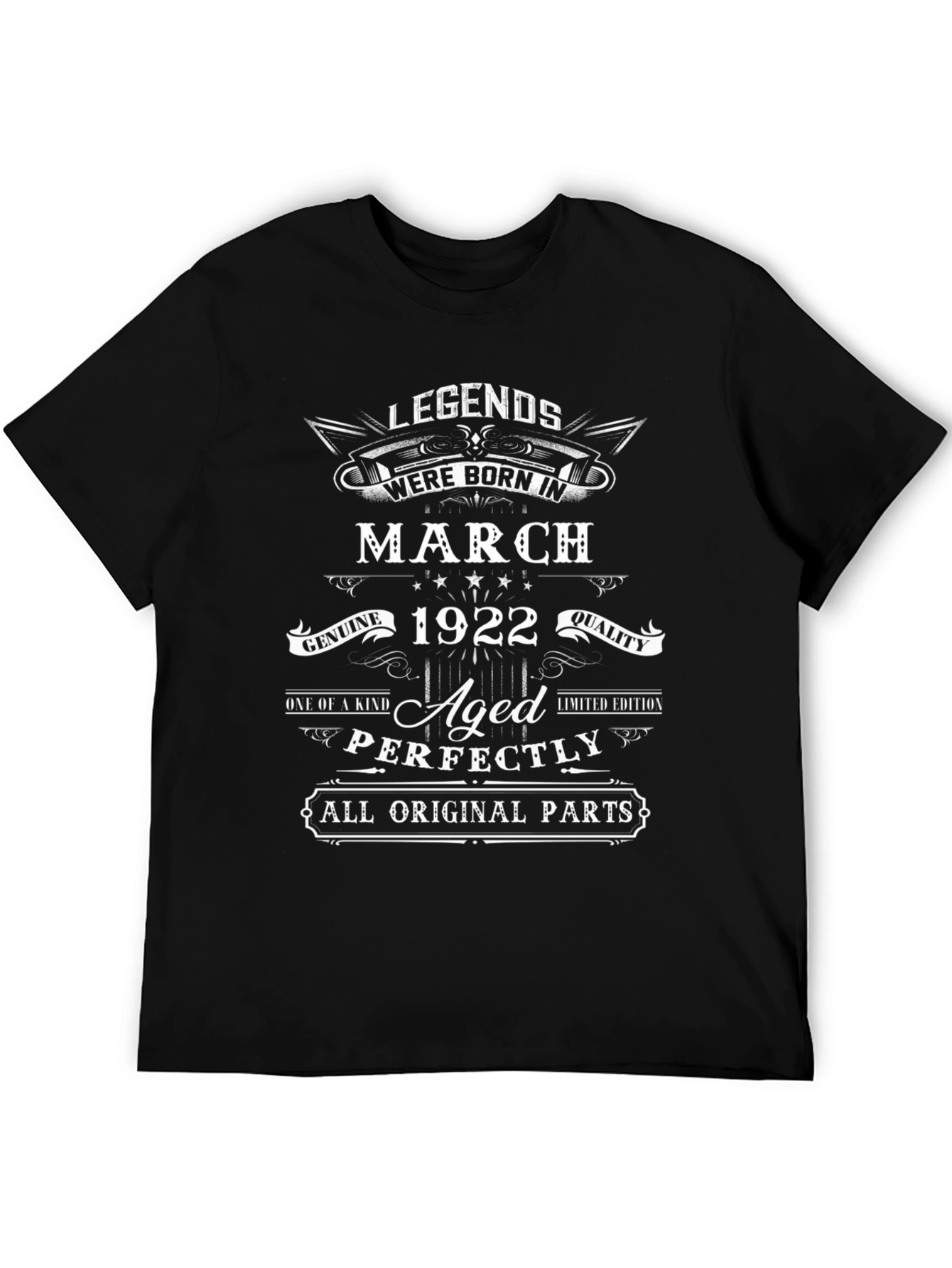 Legends Born in March 1922 Aged Perfectly T-Shirt
