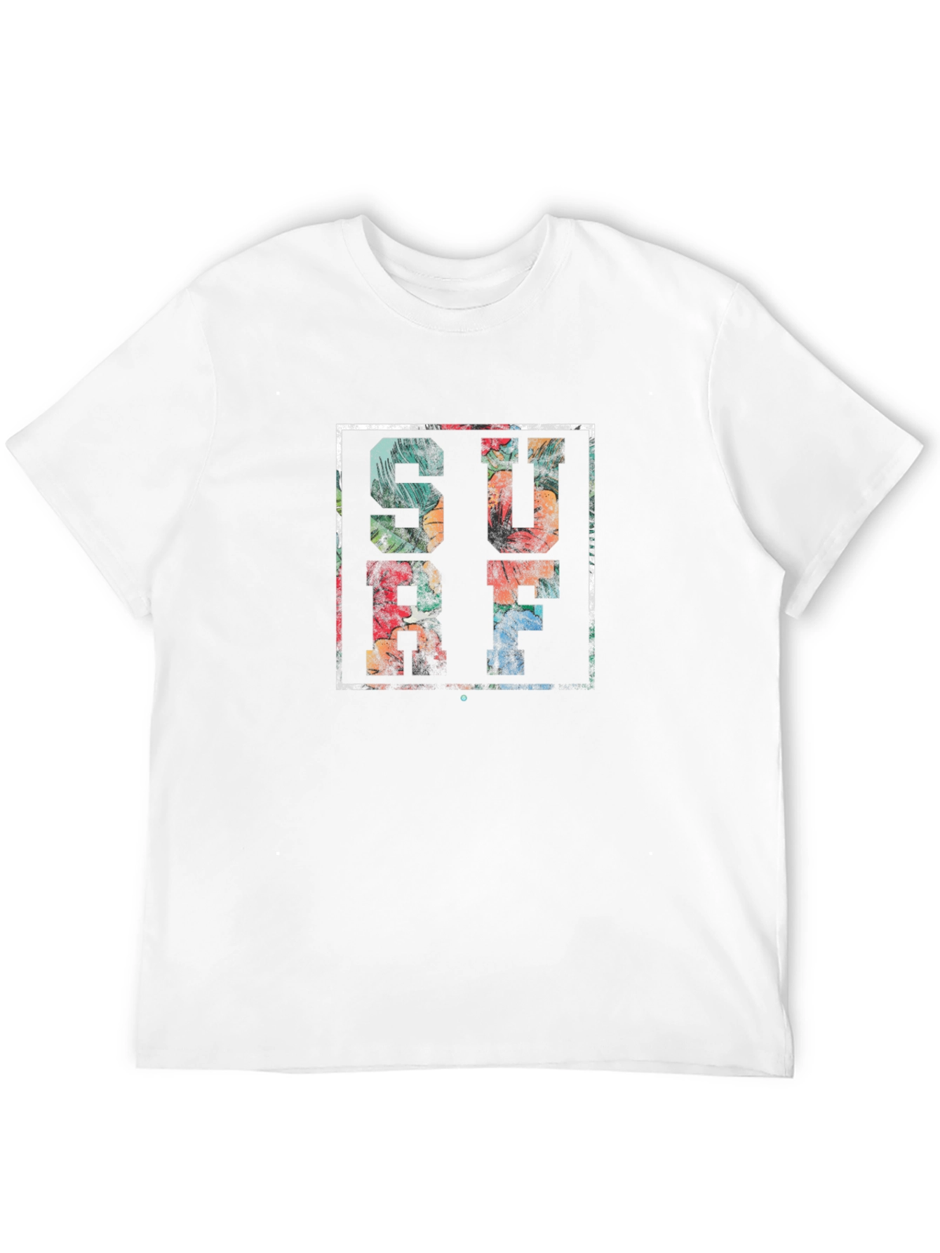 Tropical Surf Graphic T-Shirt - Black