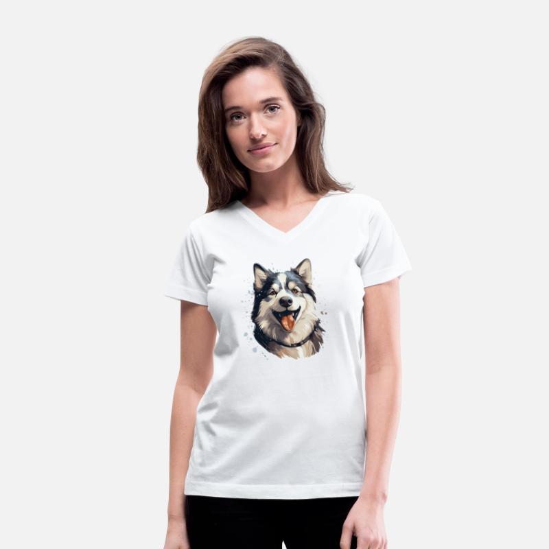 Alaskan Malamute Dog Painted