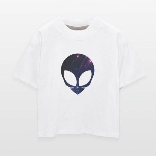 Alien Head Starry Night Sky T-Shirt Cosmic Space