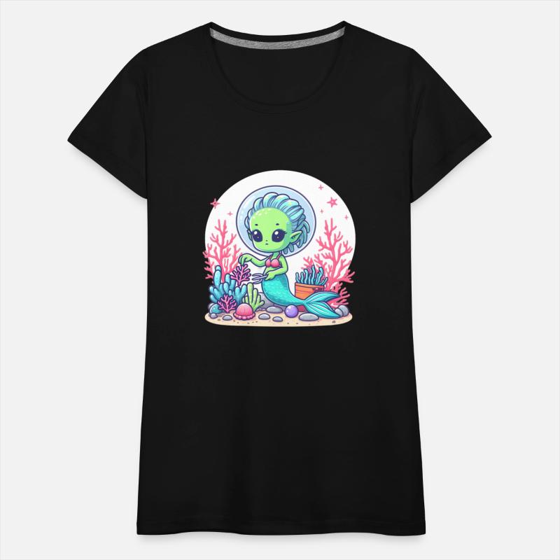 Alien Mermaid Underwater Corals