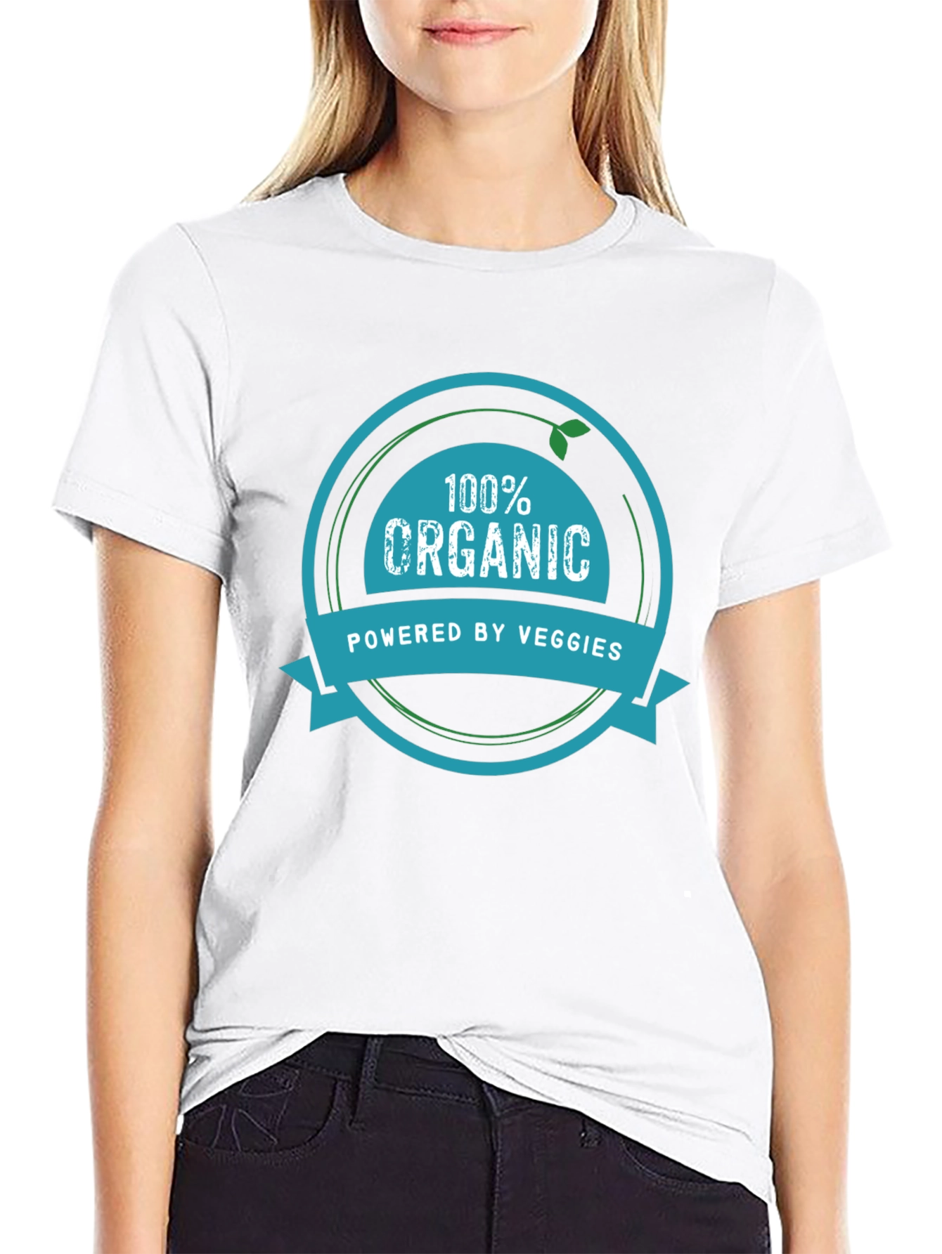 100% Organic Powered by Veggies Graphic Tee