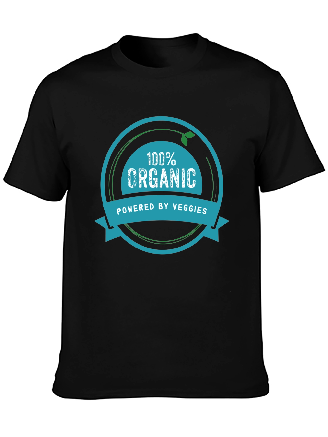100% Organic Powered by Veggies Graphic Tee