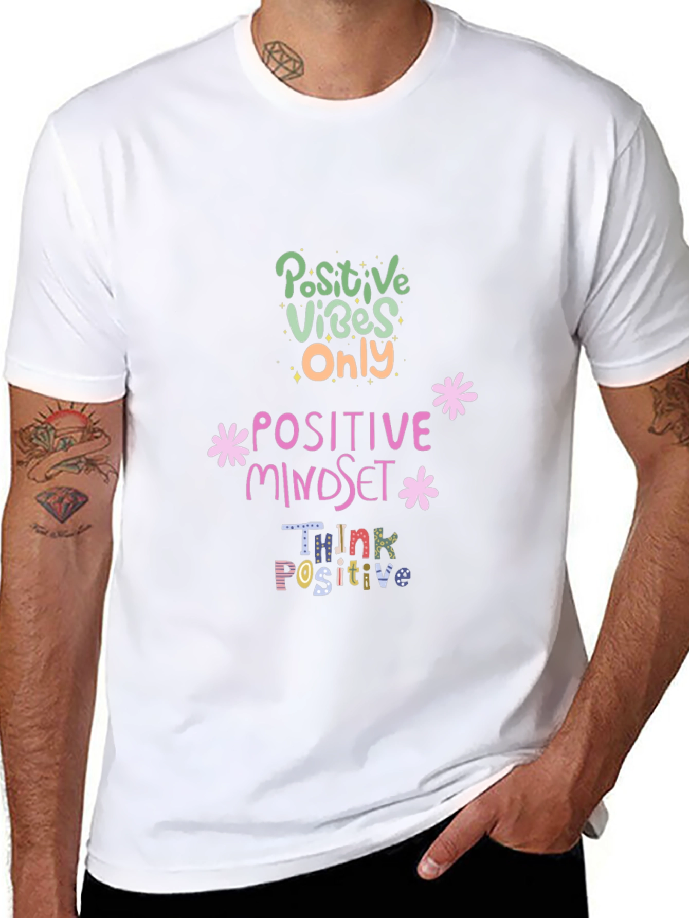 Positive Vibes Graphic Tee - Black