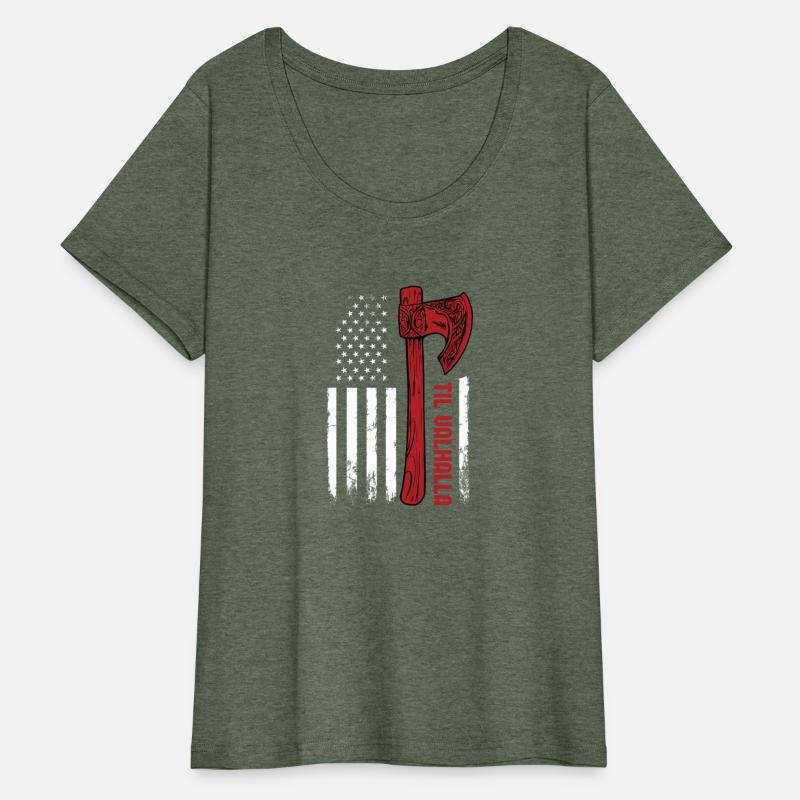 American Viking Axe Flag Til Valhalla Norse