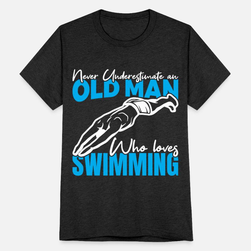 An Old Man Who Loves Swimming