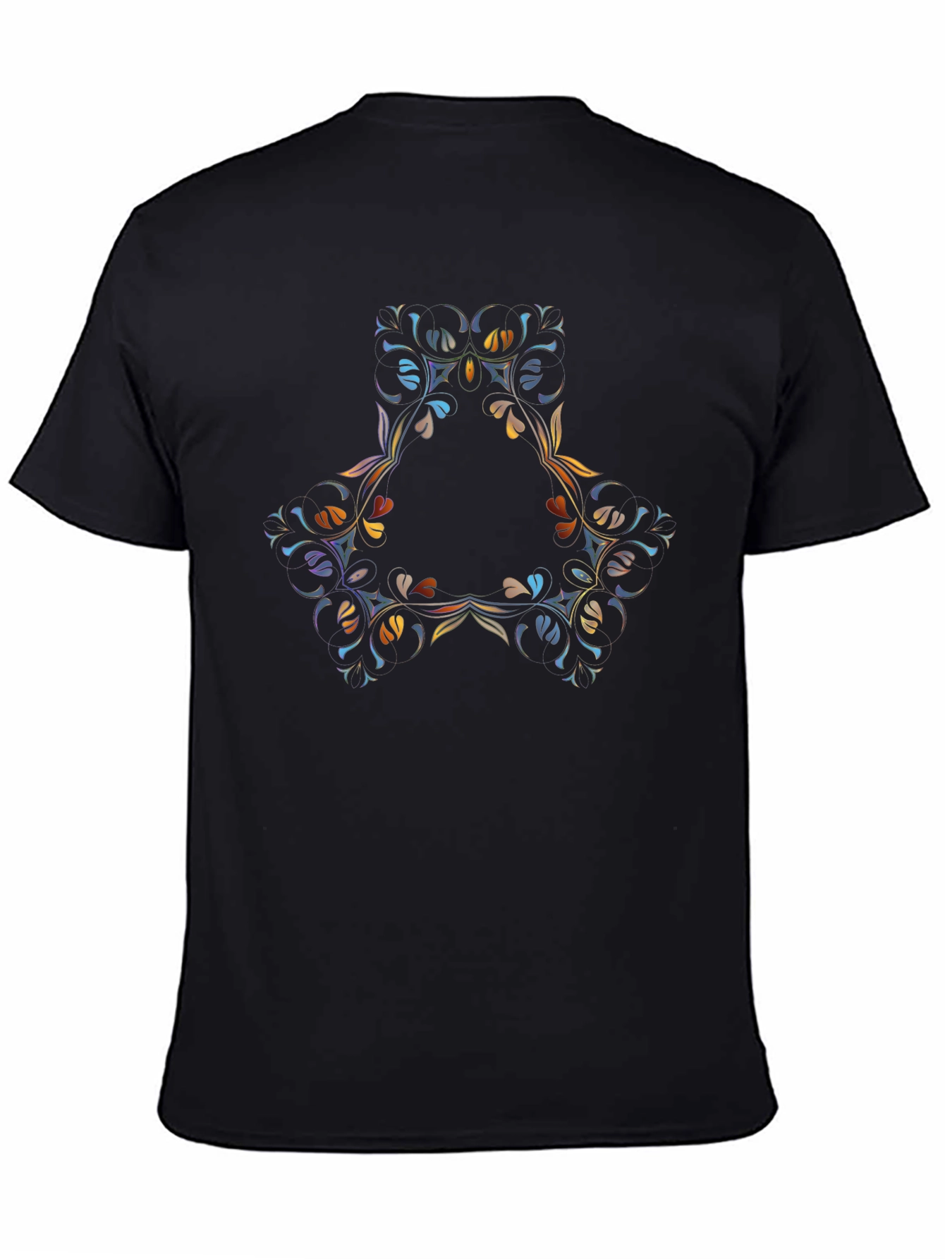 Abstract Floral Triangle Graphic Tee - Mens