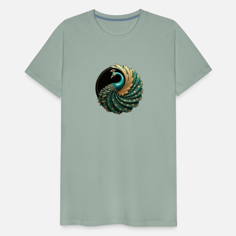 Art Deco Peacock Elegance in Rich Colors