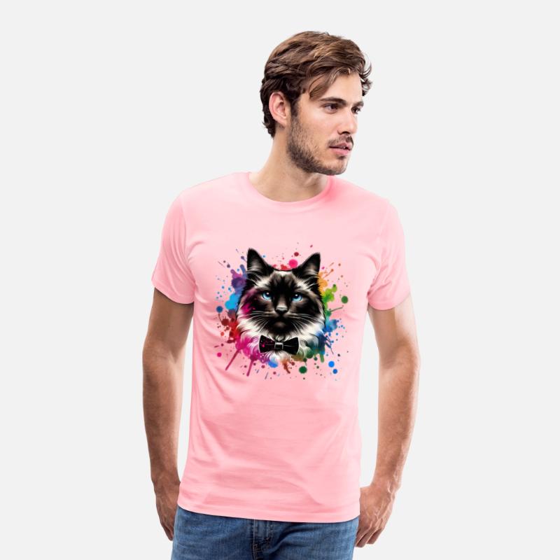 Artistic Watercolor Cat with Bow Tie