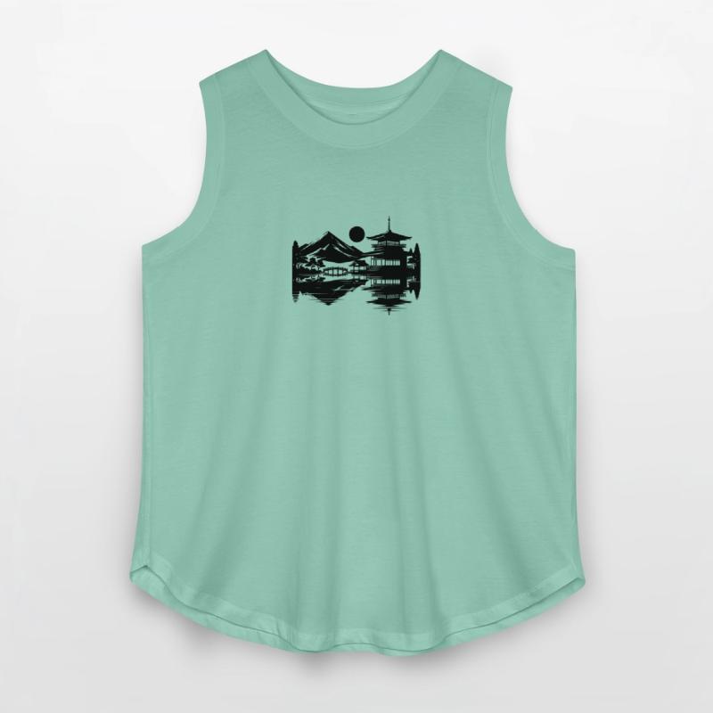 Asian Landscape Of Silent Japanese Temples