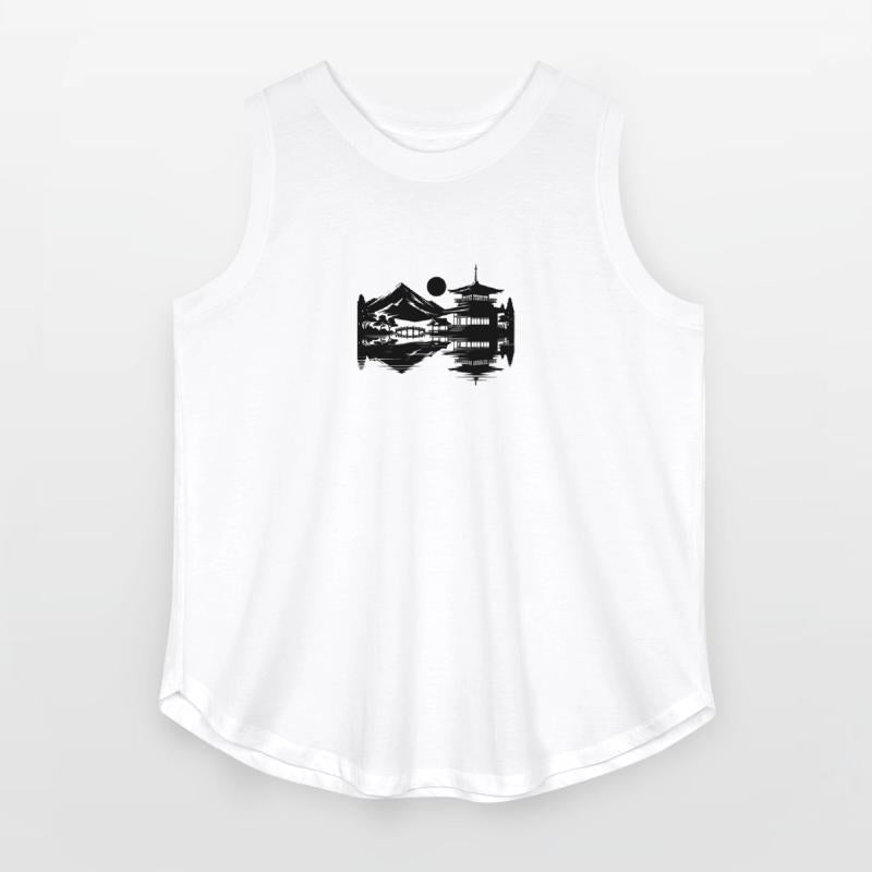 Asian Landscape Of Silent Japanese Temples