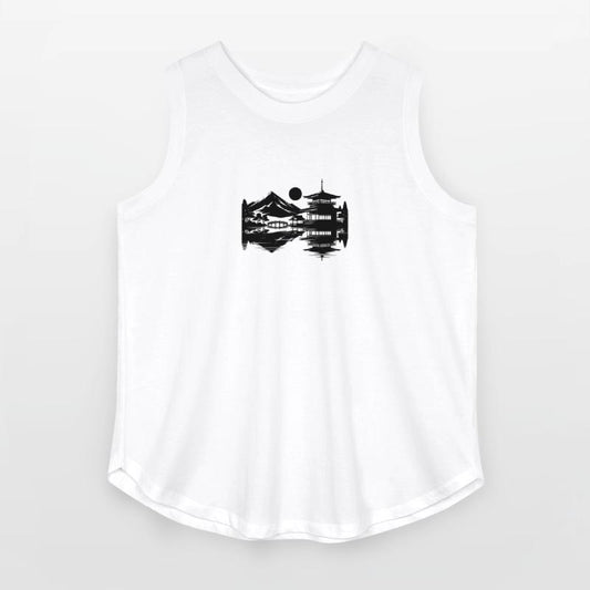 Asian Landscape Of Silent Japanese Temples