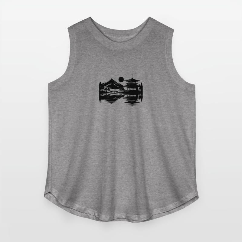 Asian Landscape Of Silent Japanese Temples