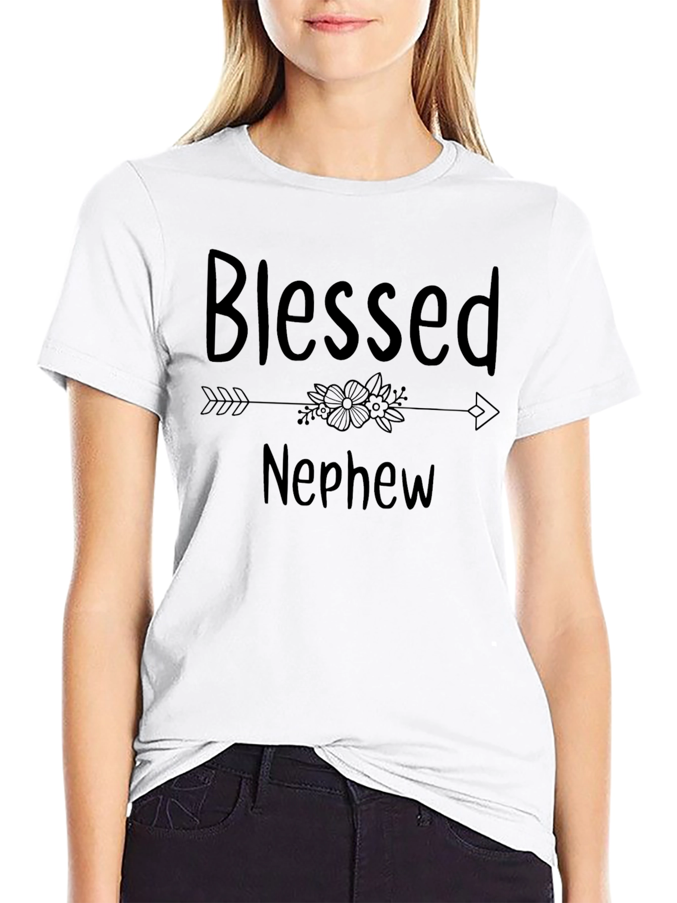 Blessed Nephew Graphic Tee - Black