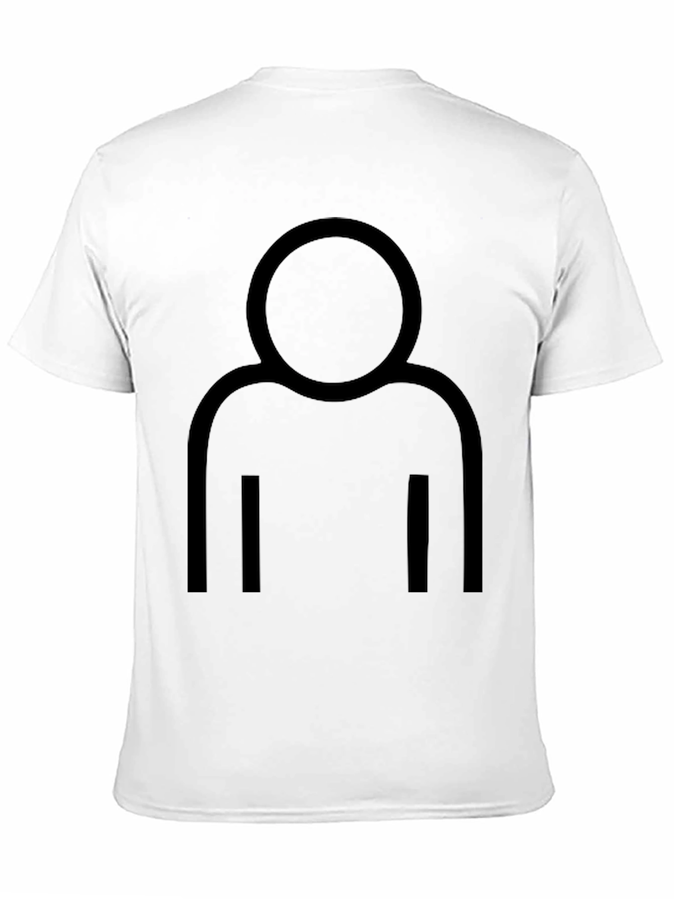 Minimalist Person Icon Black T-Shirt