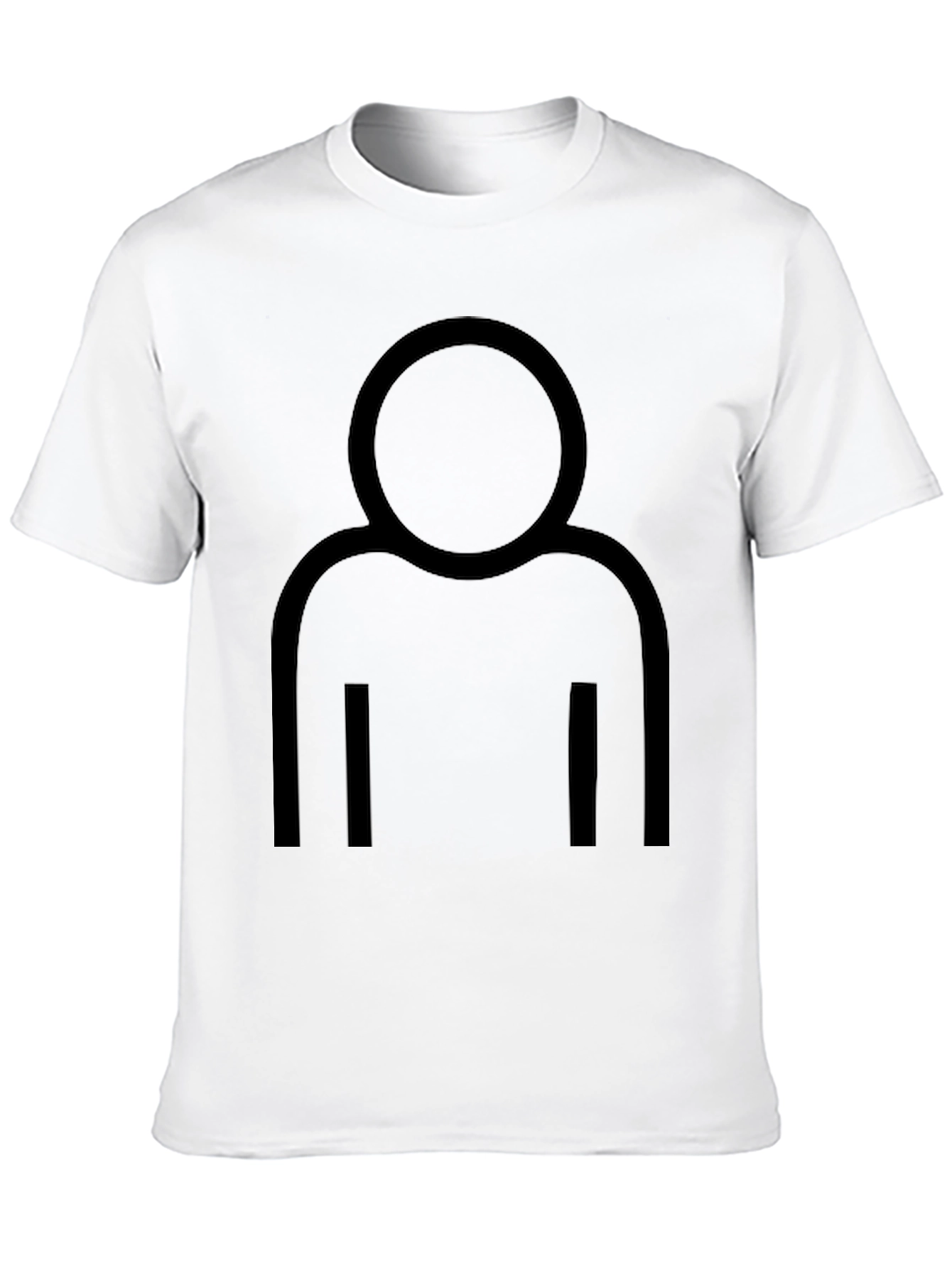 Minimalist Person Icon Black T-Shirt
