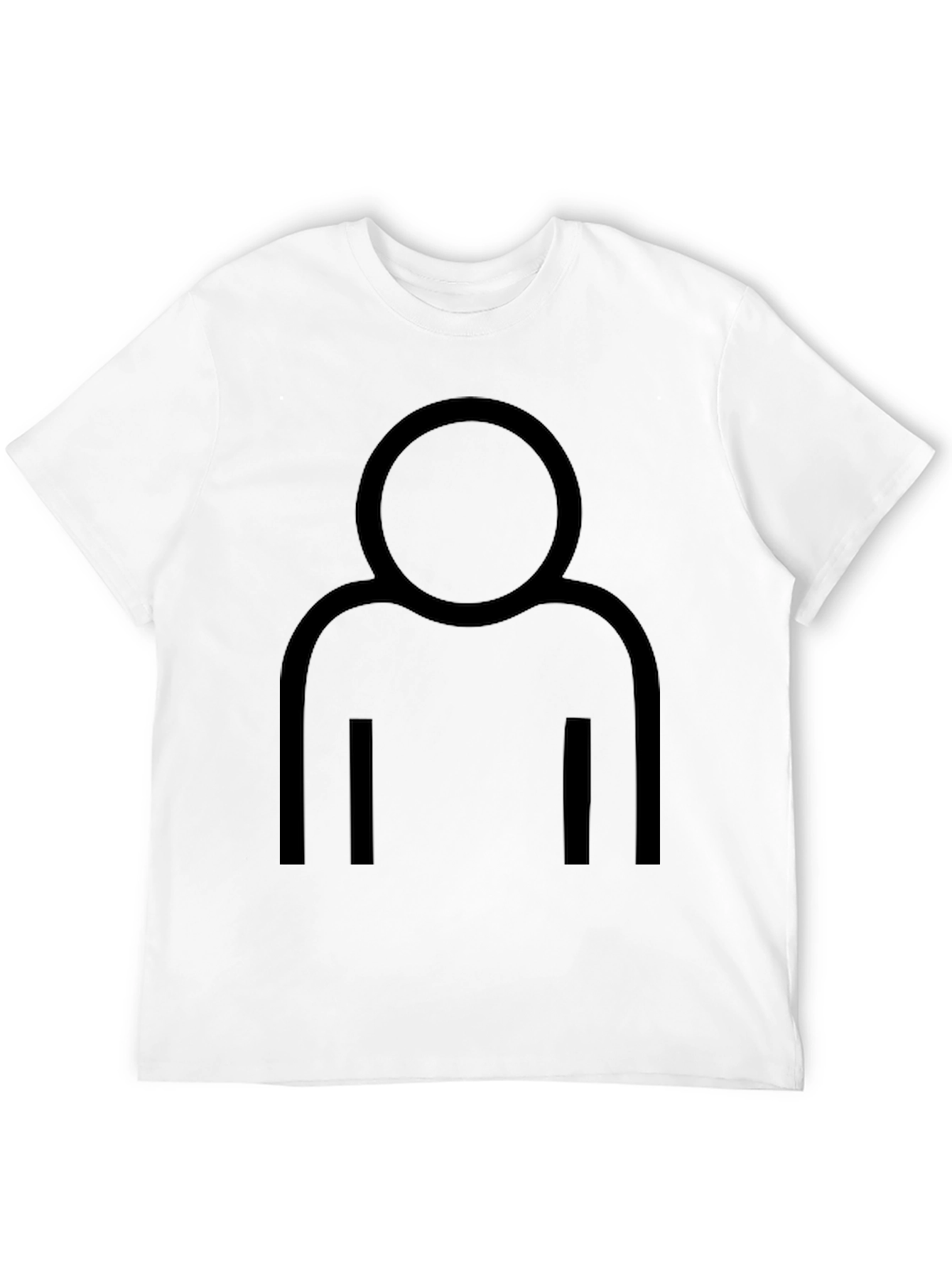 Minimalist Person Icon Black T-Shirt