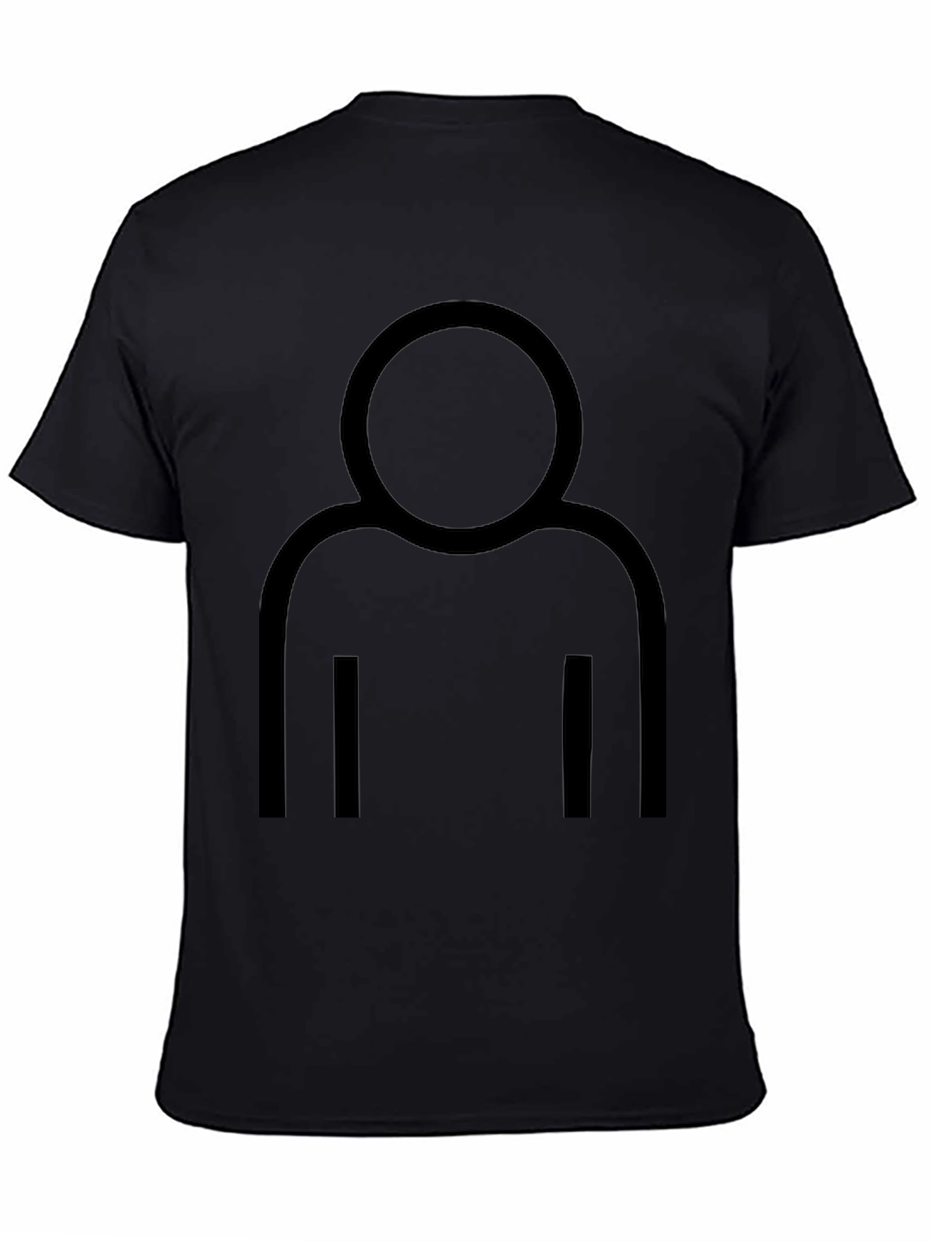 Minimalist Person Icon Black T-Shirt