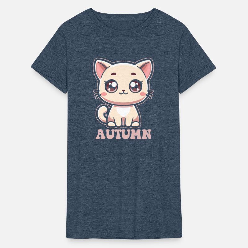 Autumn Cute Kitty Cat Design for Girls Name Autumn