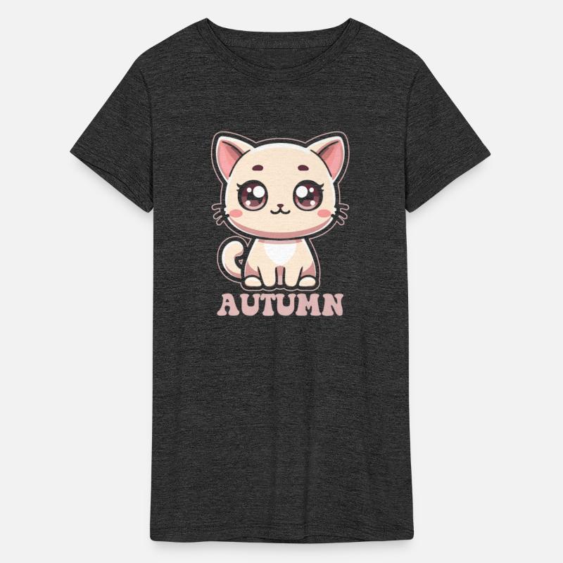 Autumn Cute Kitty Cat Design for Girls Name Autumn