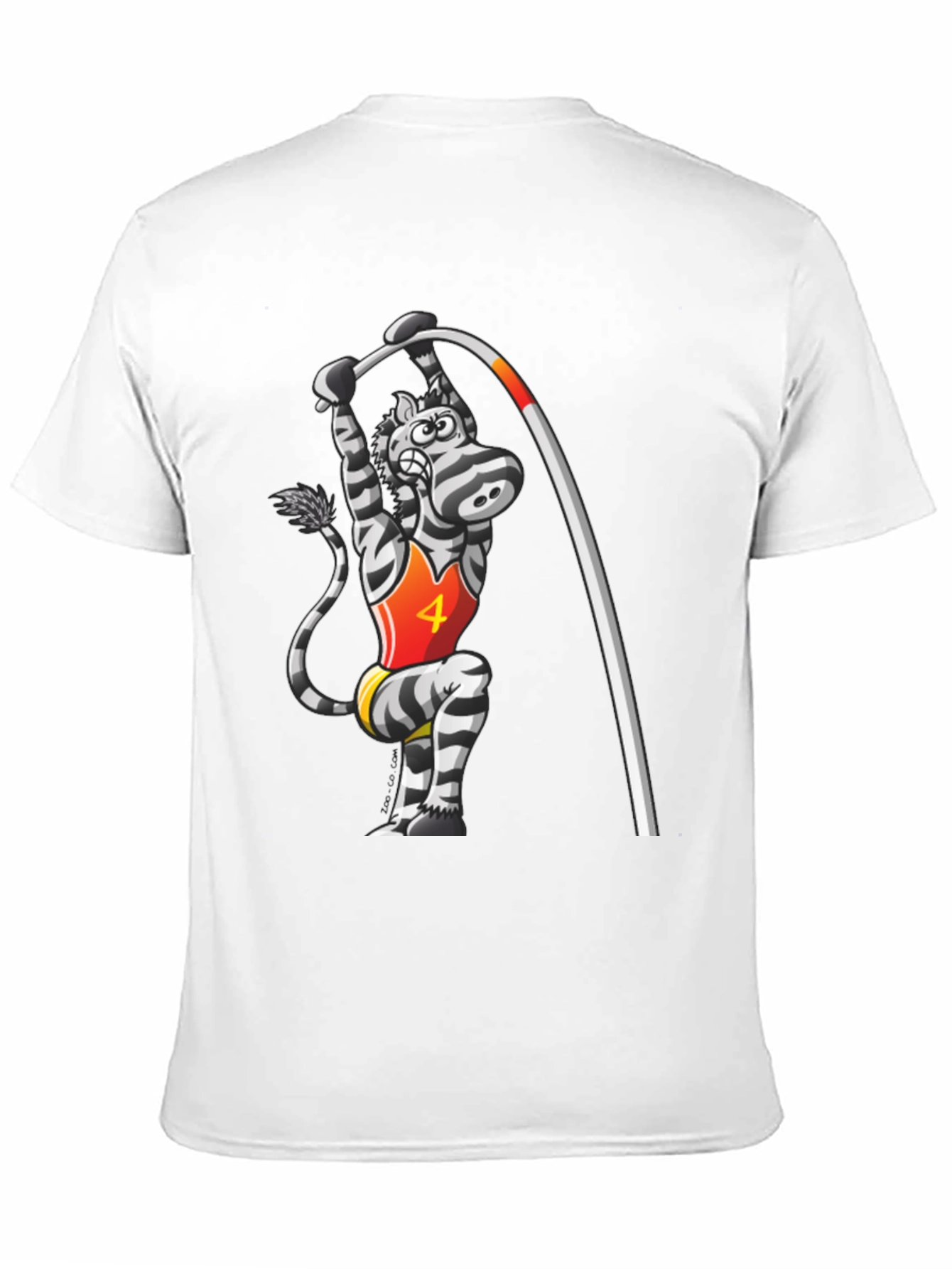 Zebra Pole Vault Black Graphic Tee