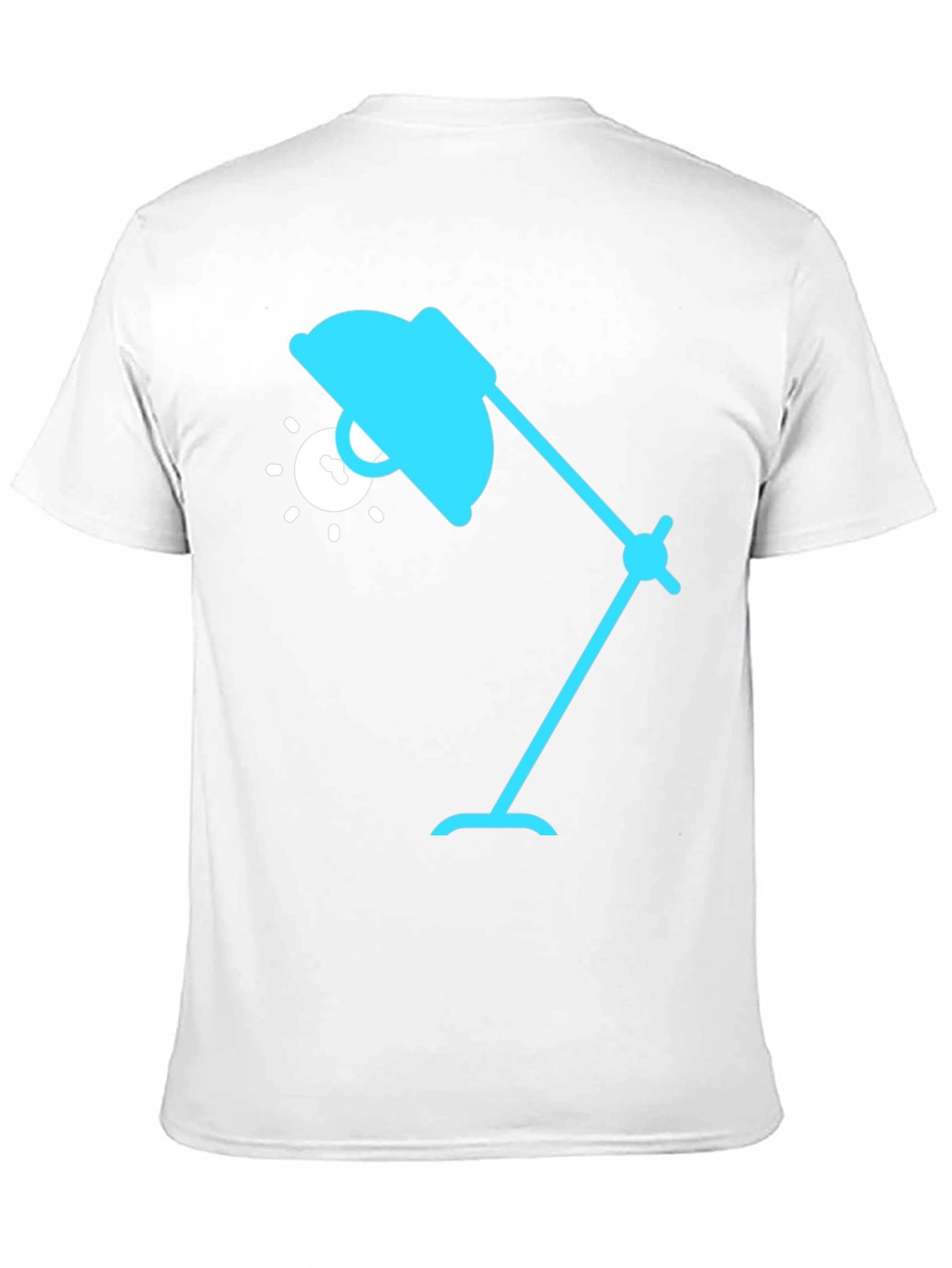 Stylish Black T-Shirt with Lamp Graphic