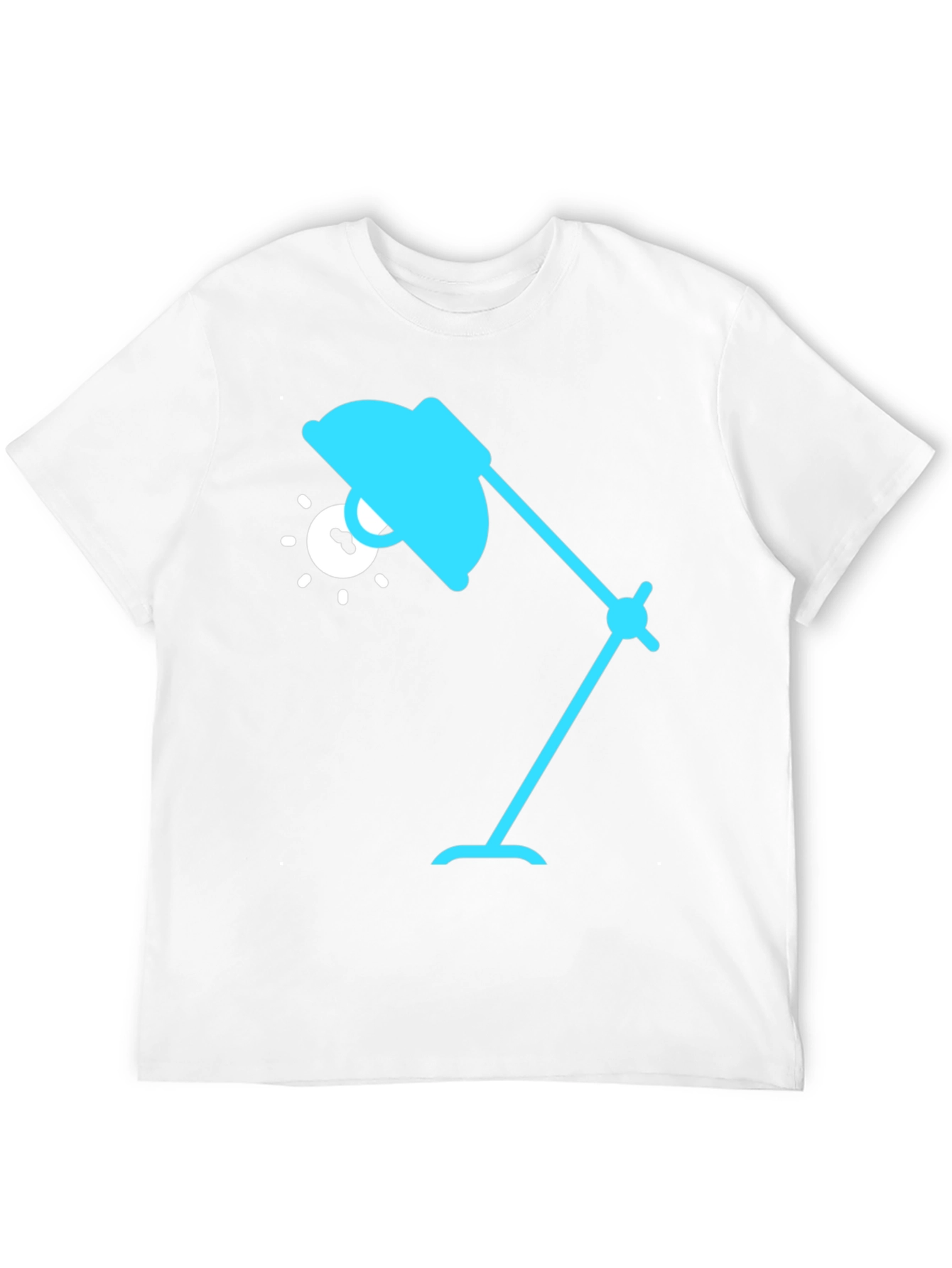 Stylish Black T-Shirt with Lamp Graphic