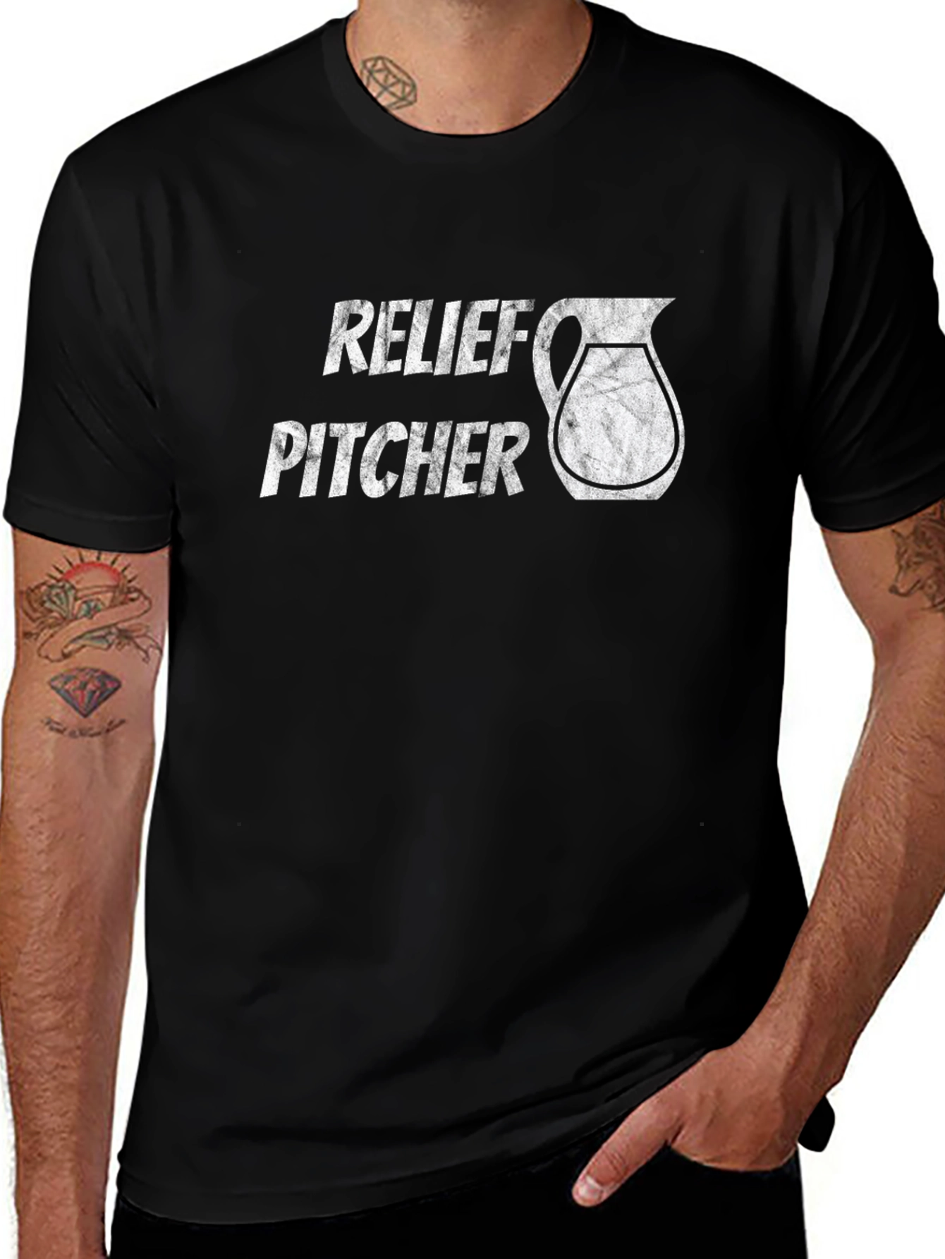 Relief Pitcher Graphic Tee - Baseball Humor
