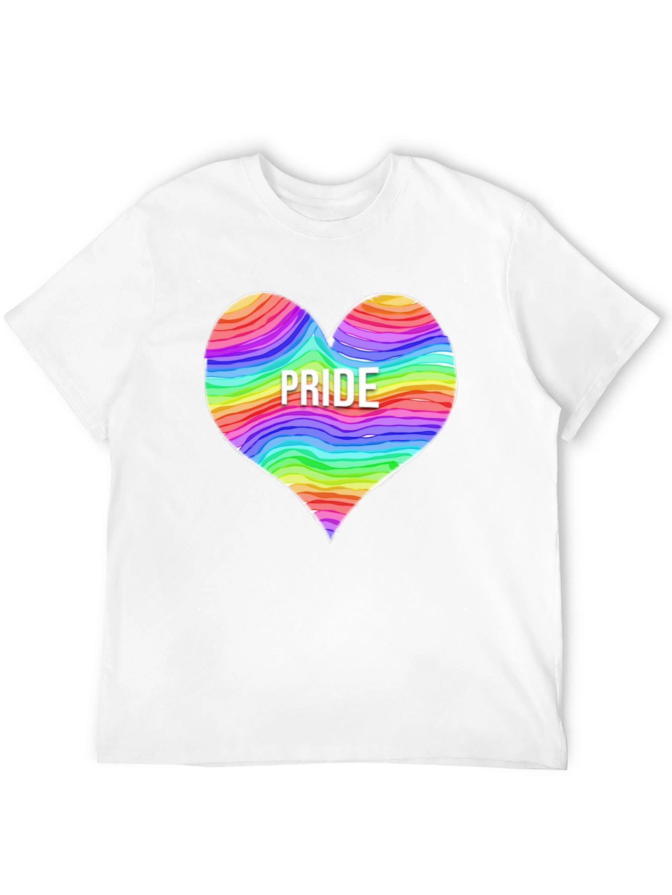 Pride Heart Graphic T-Shirt - Black Crew Neck Tee